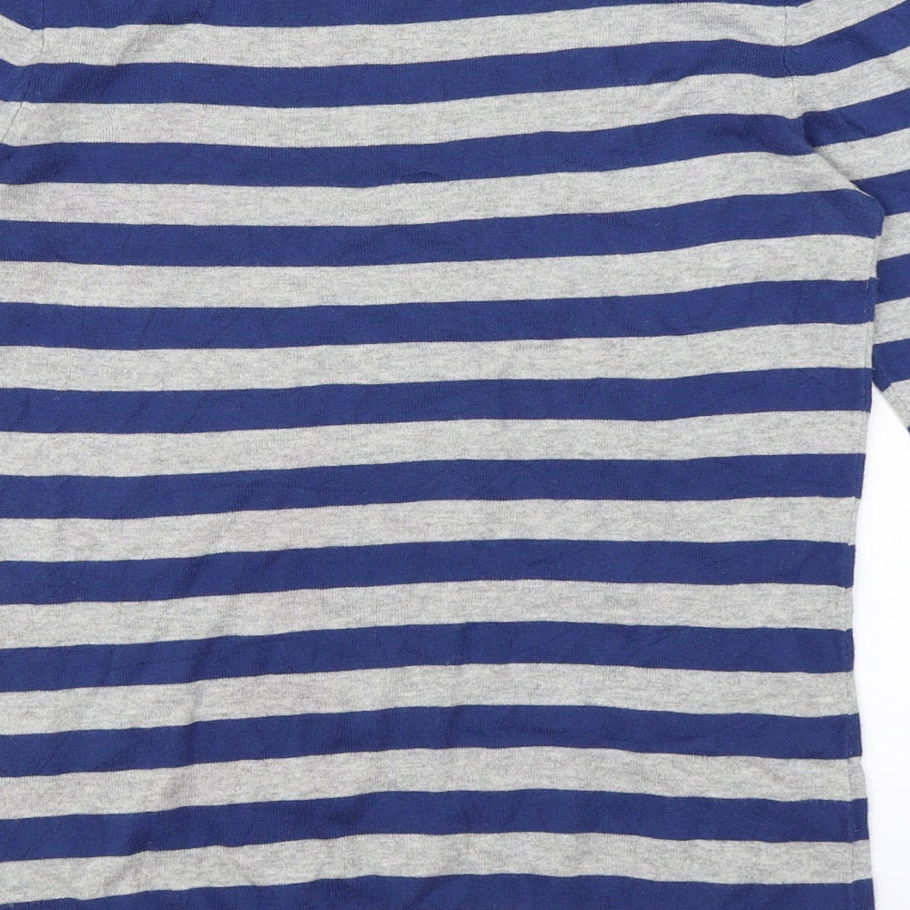 Twenty One Womens Blue Striped  Pullover Jumper Size L