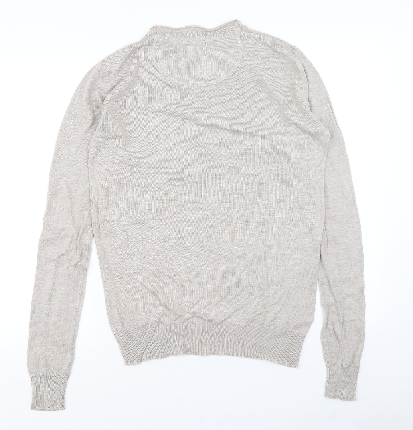 Industrialize Mens Beige  Knit Pullover Jumper Size S