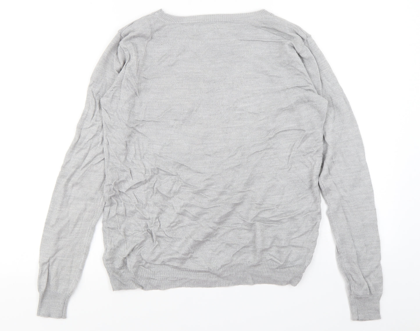 Primark Womens Grey   Pullover Jumper Size S  - Christmas Jumper Reindeer