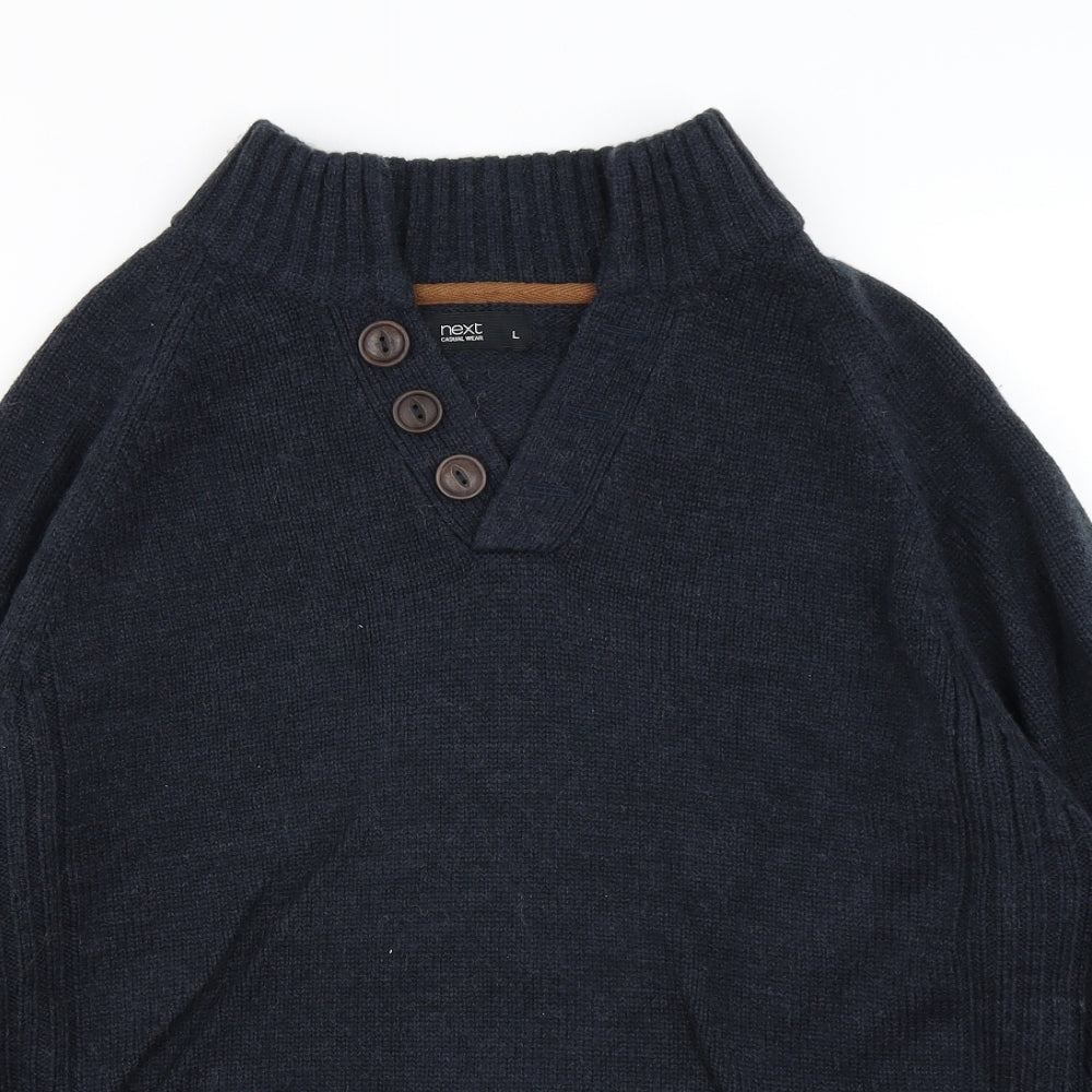 NEXT Mens Blue  Knit Pullover Sweatshirt Size L