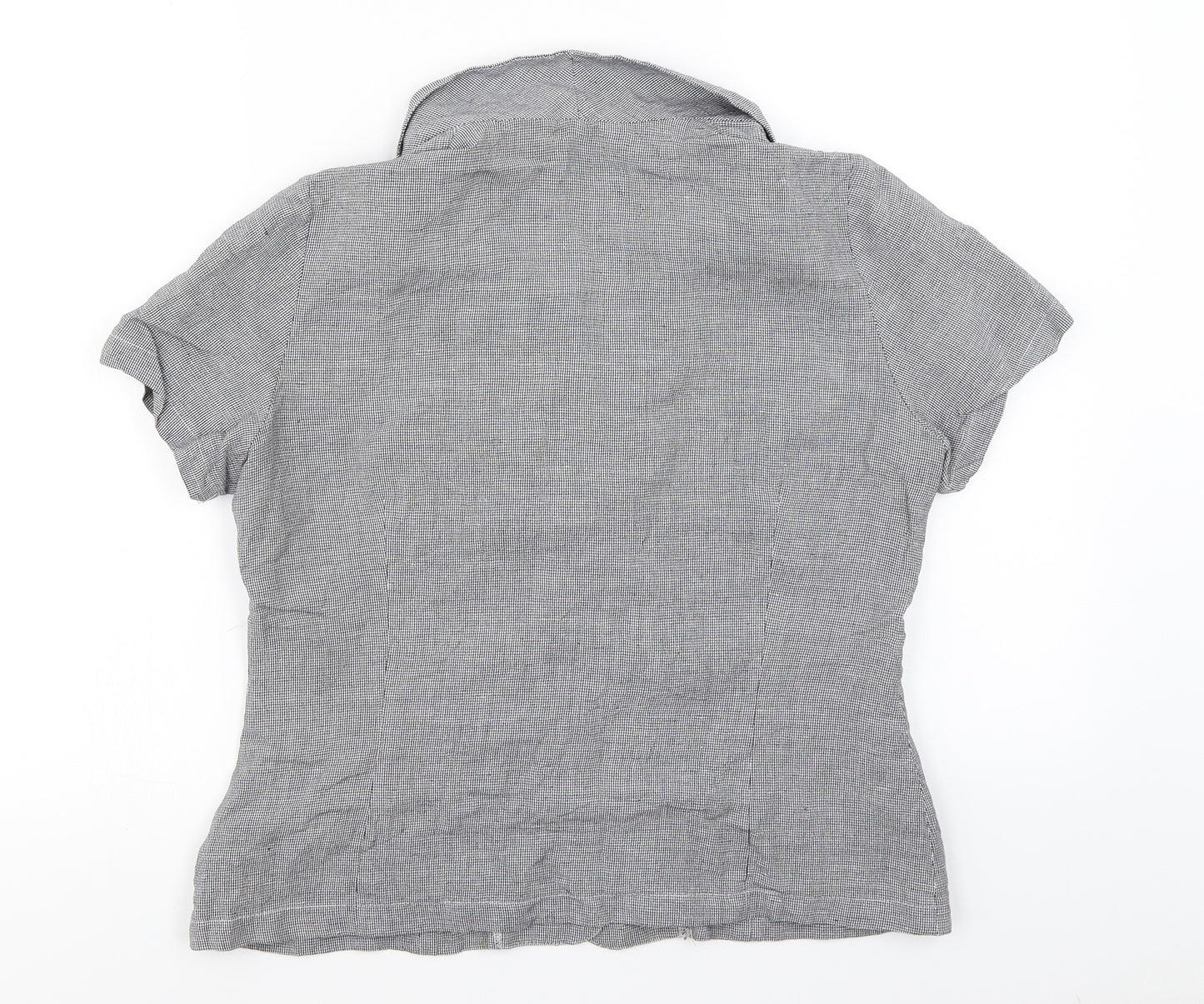 NEXT Womens Black Check  Basic Blouse Size 14