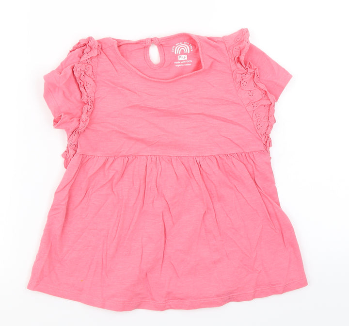F&F Girls Pink   Basic T-Shirt Size 6-7 Years
