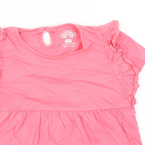 F&F Girls Pink   Basic T-Shirt Size 6-7 Years
