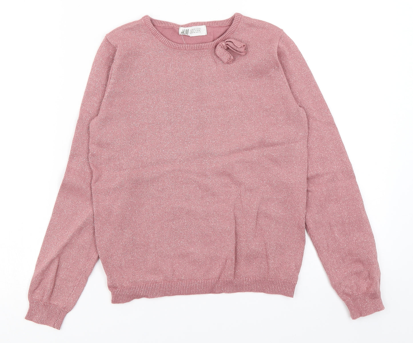 H&M Girls Pink   Basic T-Shirt Size 9-10 Years
