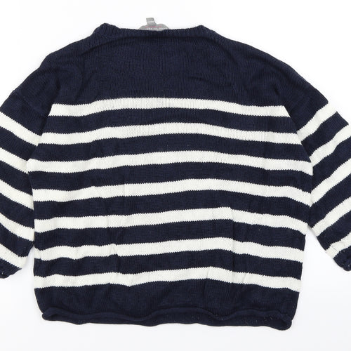 Dorothy Perkins Womens Blue Striped  Pullover Jumper Size 6