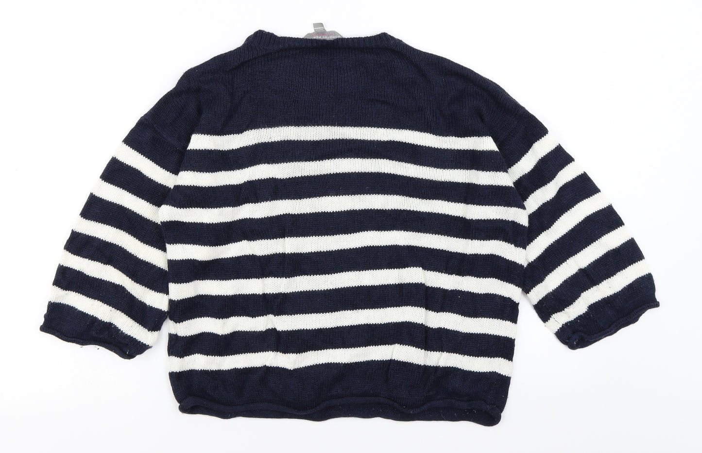 Dorothy Perkins Womens Blue Striped  Pullover Jumper Size 6