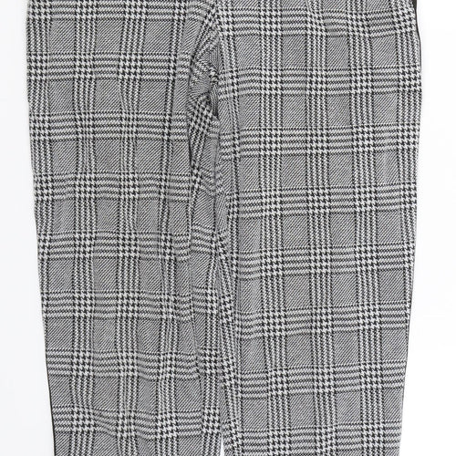 Divided Womens Black Check  Trousers  Size S L25 in