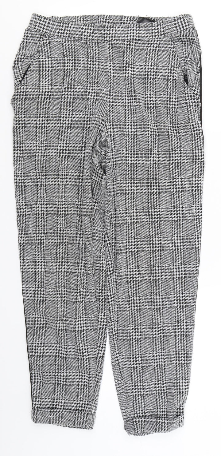 Divided Womens Black Check Trousers Size S L25 in