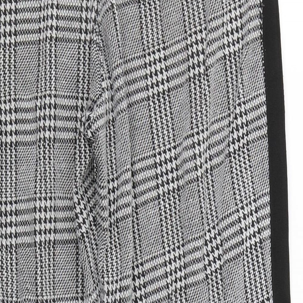 Divided Womens Black Check  Trousers  Size S L25 in