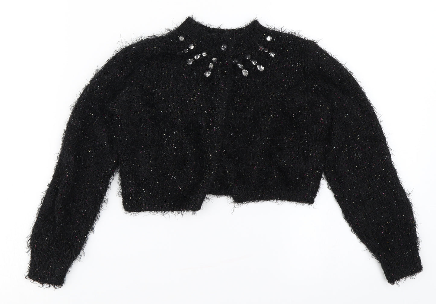 George Girls Black   Shrug Jumper Size 5-6 Years