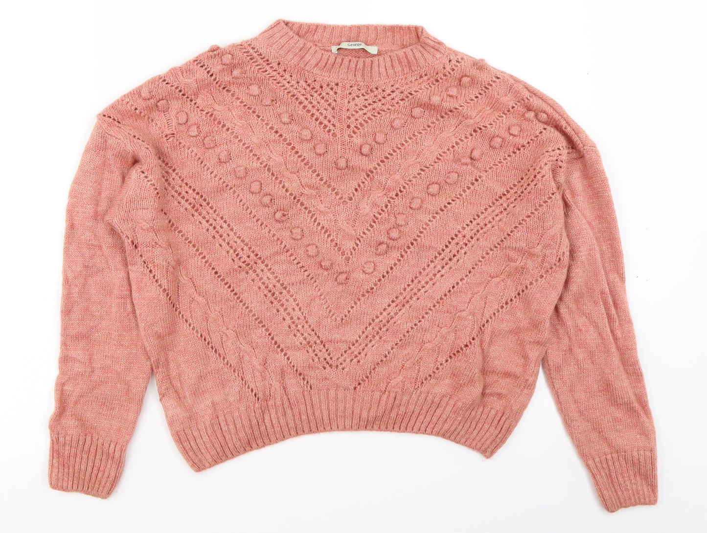 George Womens Pink   Pullover Jumper Size S