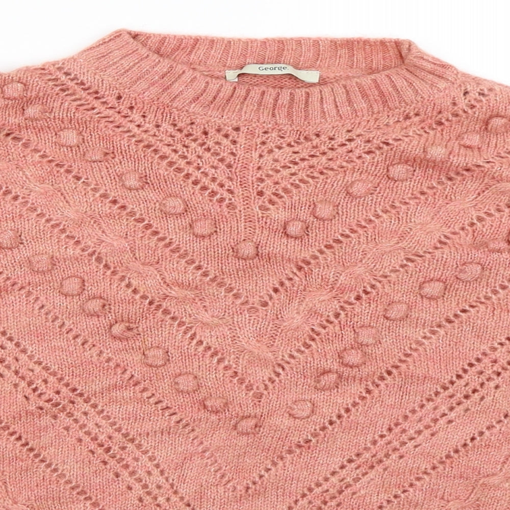 George Womens Pink   Pullover Jumper Size S