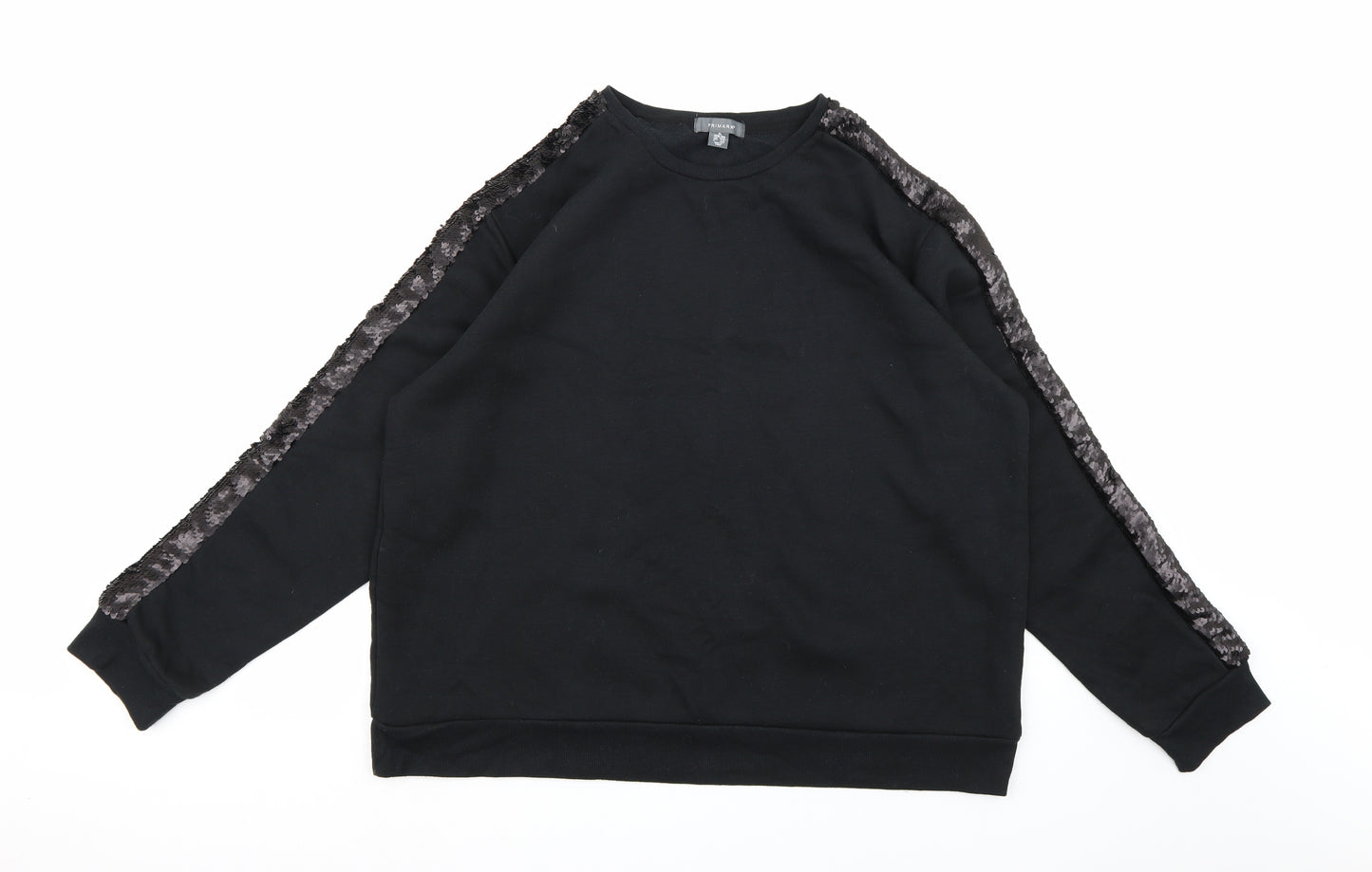 Primark Womens Black  Jersey Pullover Sweatshirt Size 18