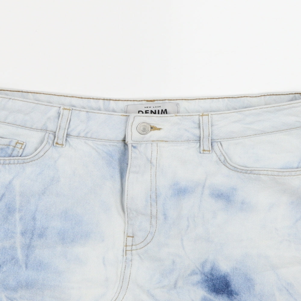 New Look Womens Blue  Denim A-Line Skirt Size 14