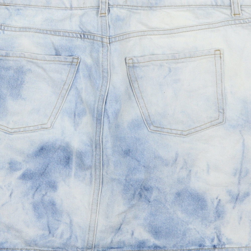 New Look Womens Blue  Denim A-Line Skirt Size 14