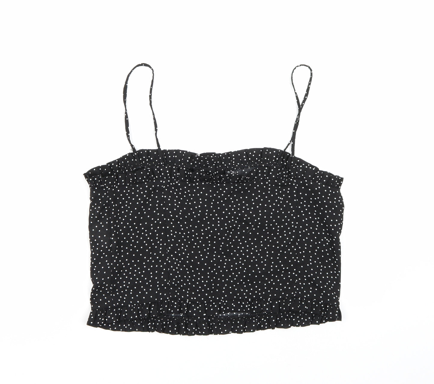 New Look Womens Black Polka Dot  Camisole Tank Size 14