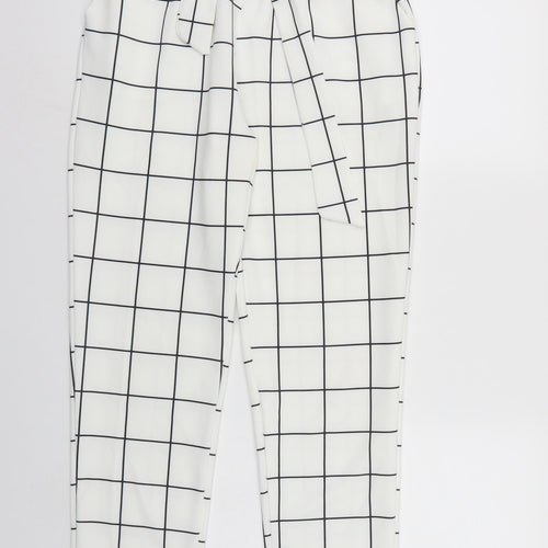 Cameo Rose Womens White Check  Bloomer Trousers Size M L26 in
