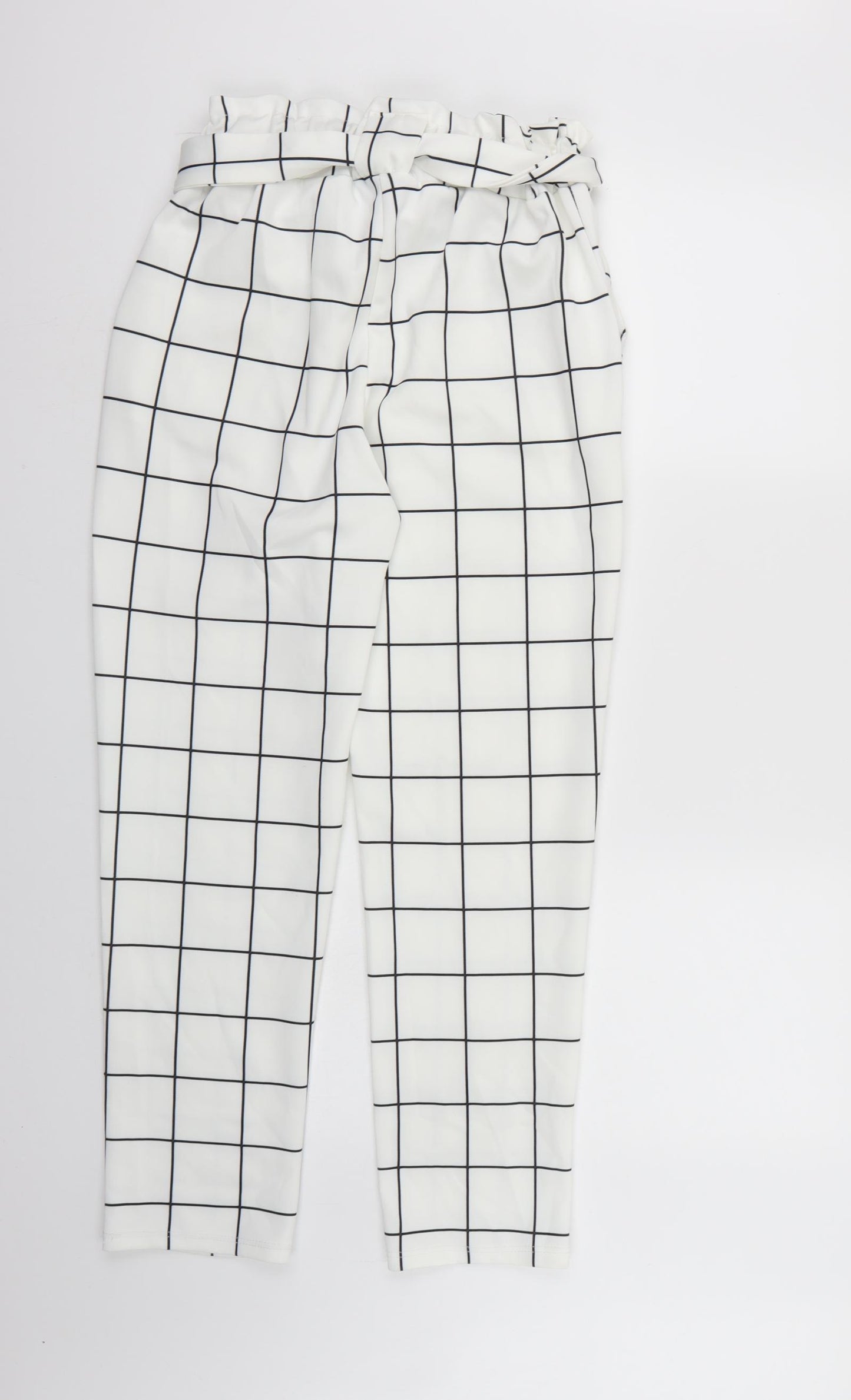 Cameo Rose Womens White Check  Bloomer Trousers Size M L26 in