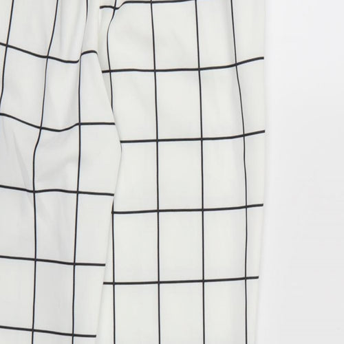 Cameo Rose Womens White Check  Bloomer Trousers Size M L26 in