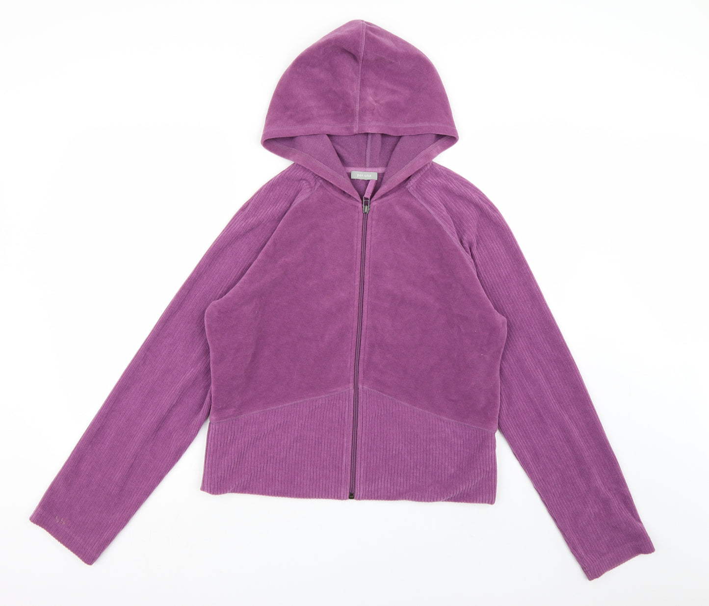 Per Una Womens Purple  Fleece Full Zip Hoodie Size 18
