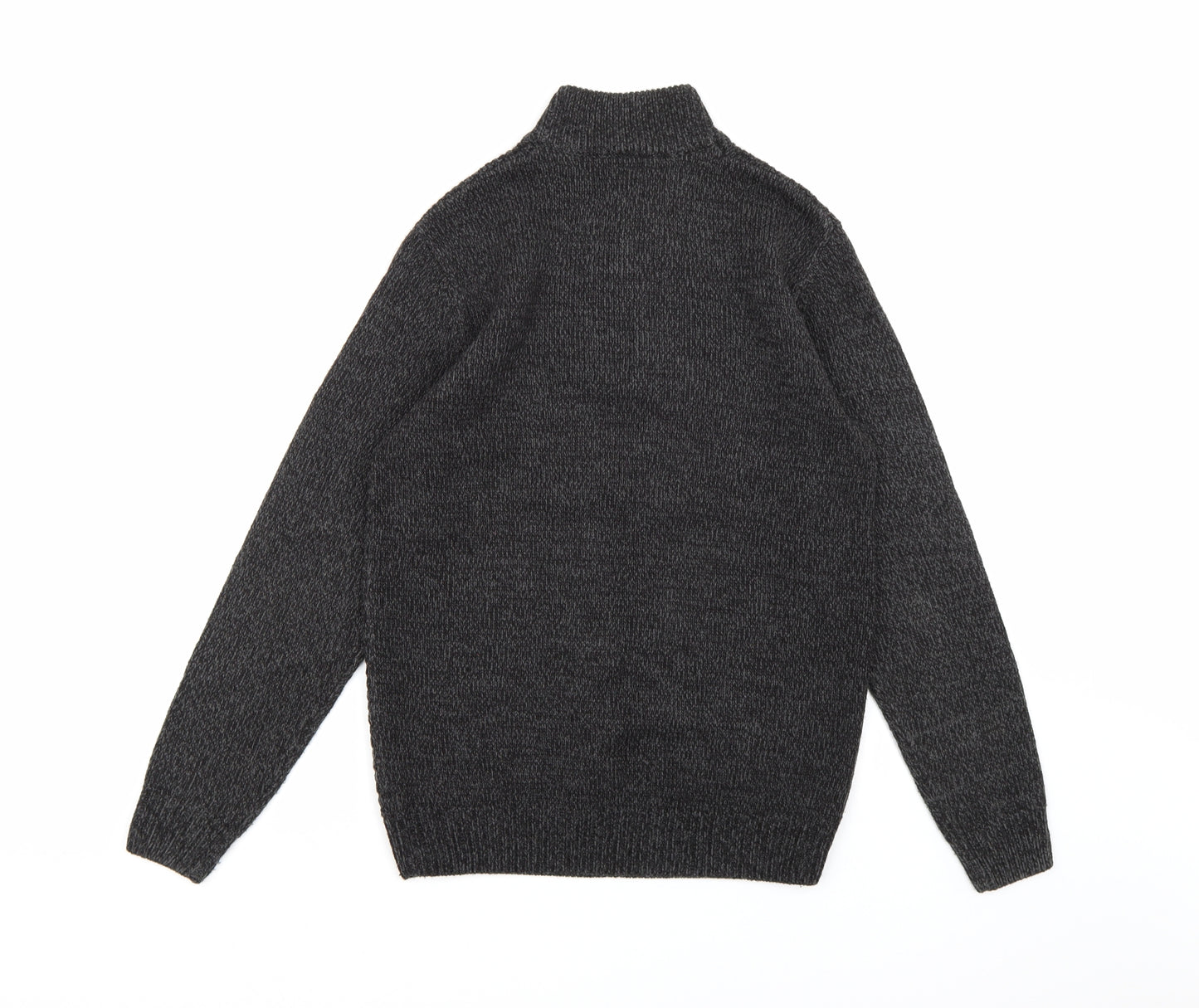 Easy Mens Grey  Knit Pullover Jumper Size S