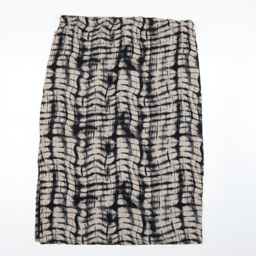 Yours Womens Brown Geometric  A-Line Skirt Size 24
