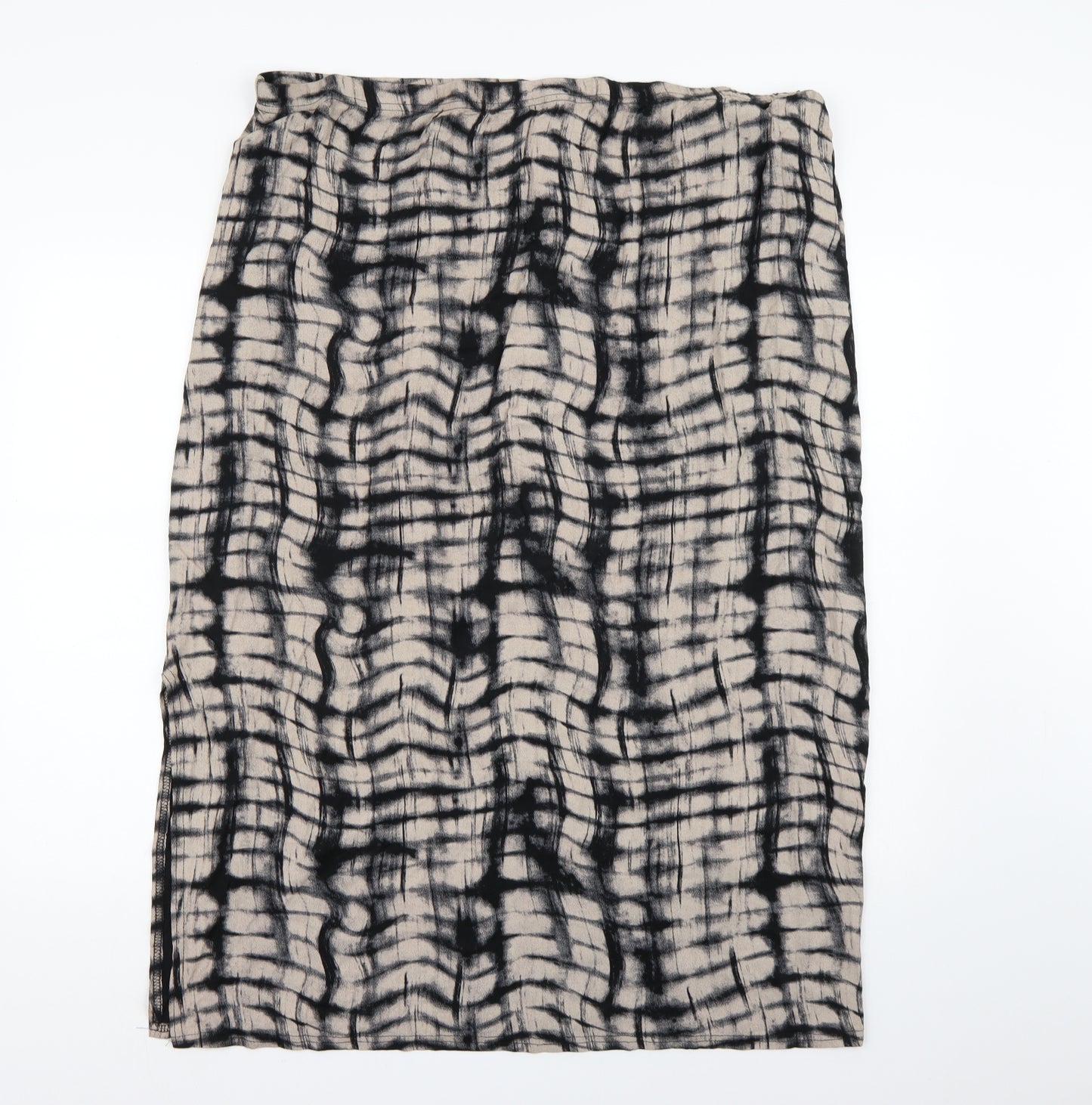 Yours Womens Brown Geometric  A-Line Skirt Size 24