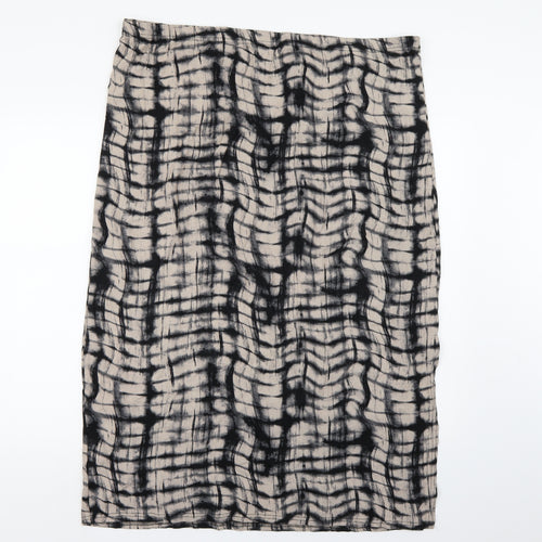 Yours Womens Brown Geometric  A-Line Skirt Size 24