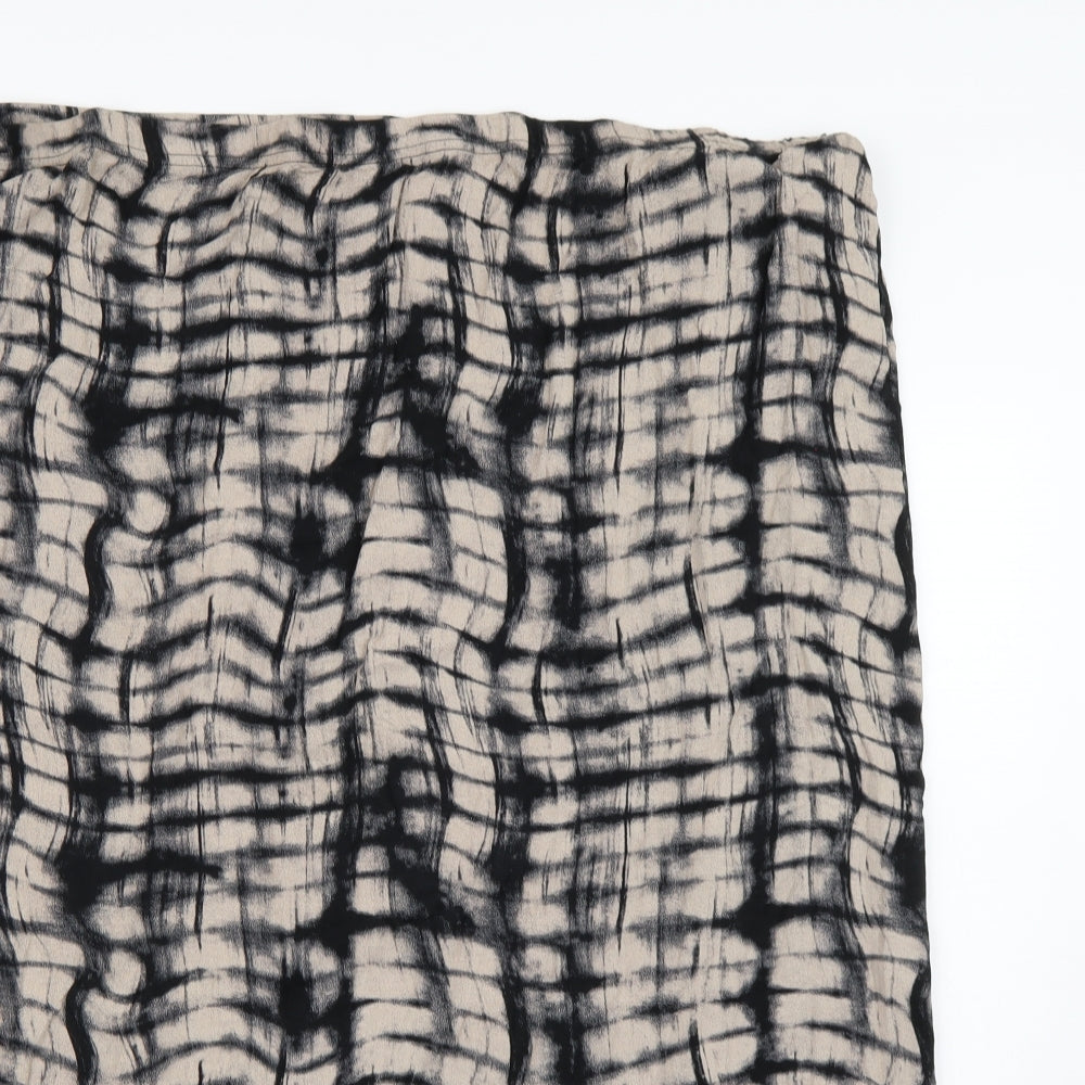 Yours Womens Brown Geometric  A-Line Skirt Size 24