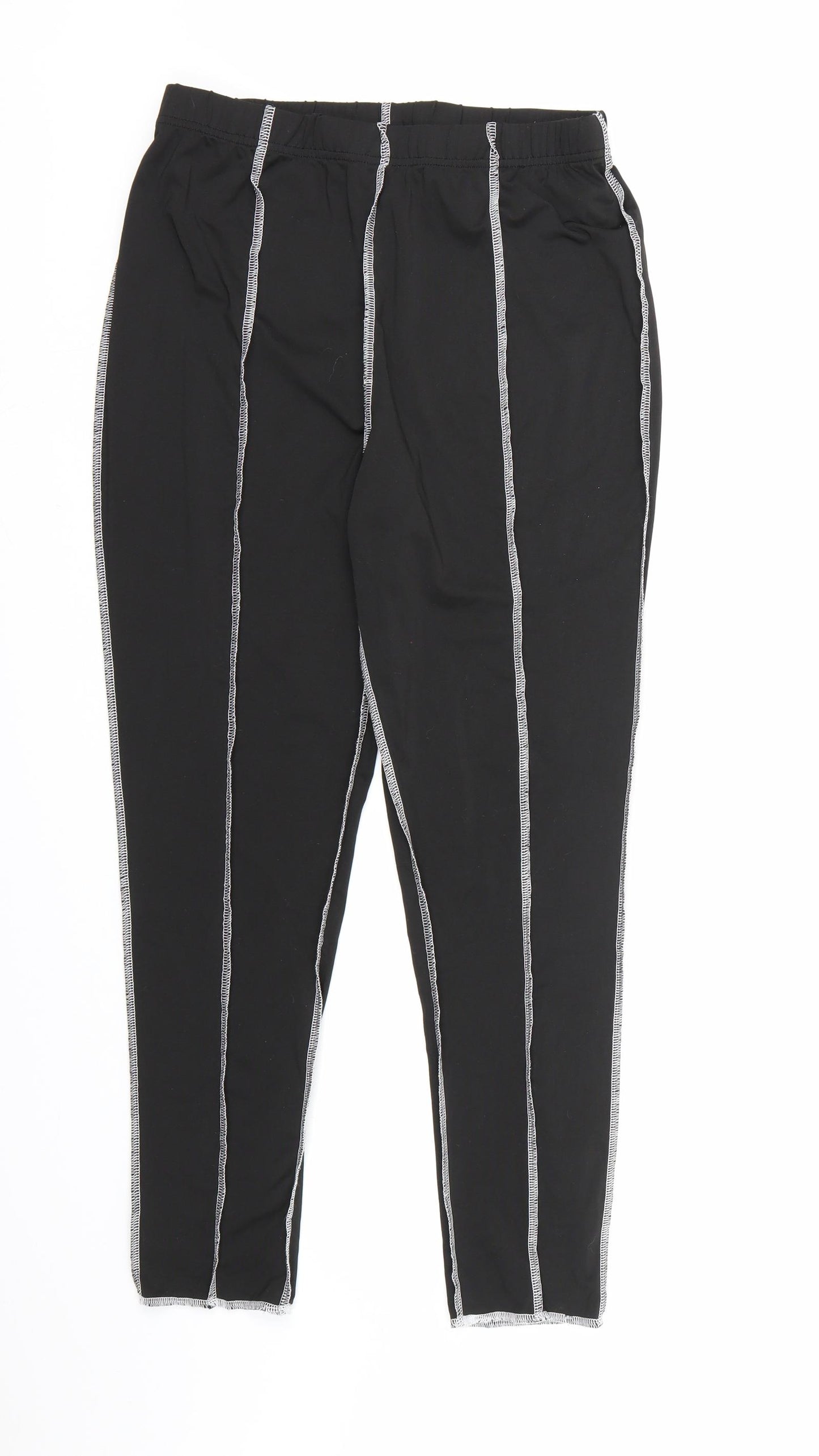 SHIEN Womens Black   Pedal Pusher Leggings Size L L26 in
