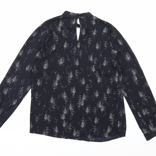 Matalan Womens Black Geometric Chiffon Basic Blouse Size 8
