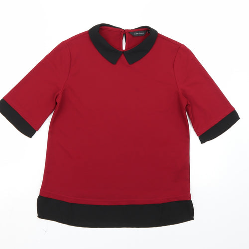 New Look Womens Red   Basic Blouse Size 8
