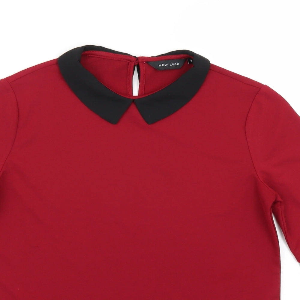 New Look Womens Red   Basic Blouse Size 8