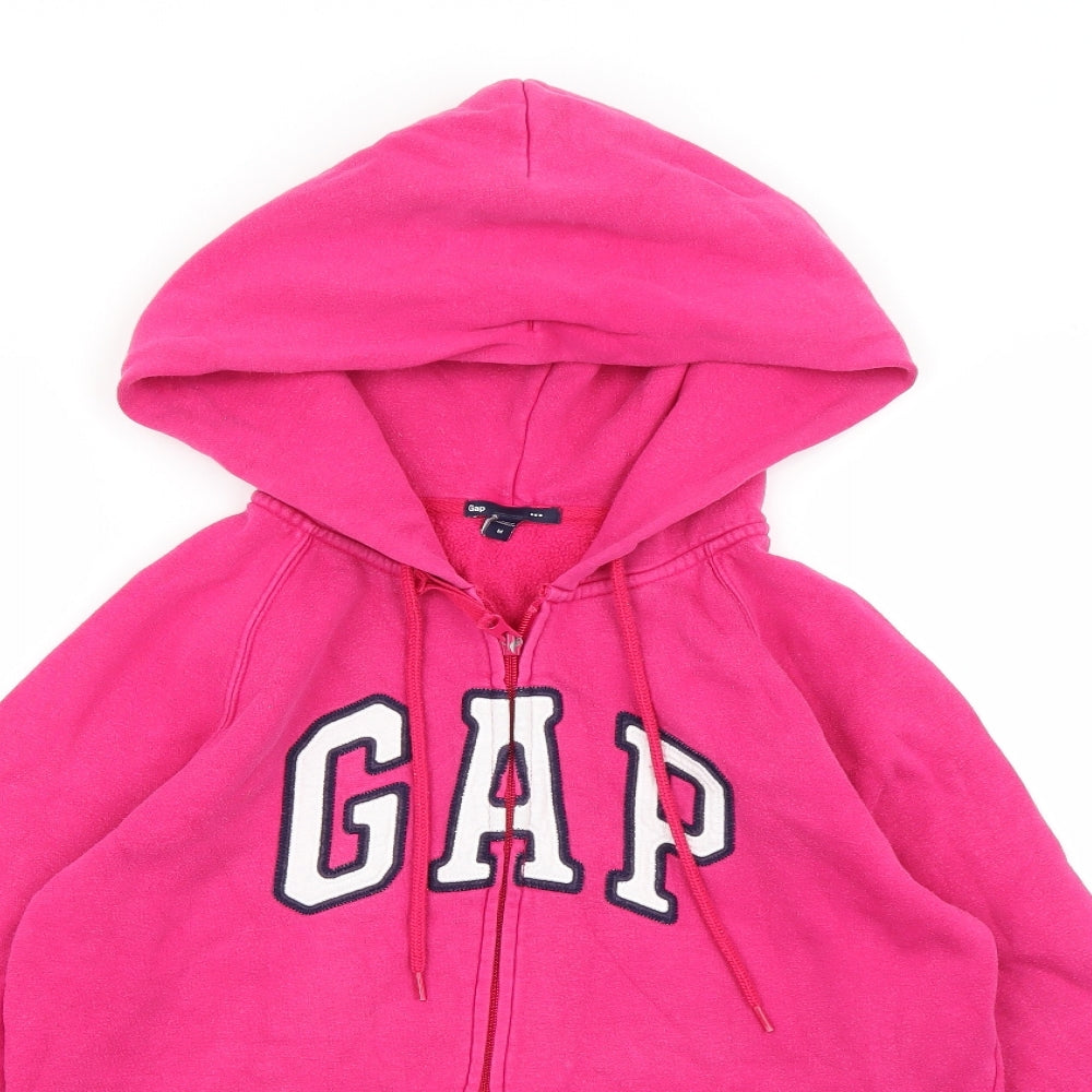Gap Womens Pink  Jersey Full Zip Hoodie Size M