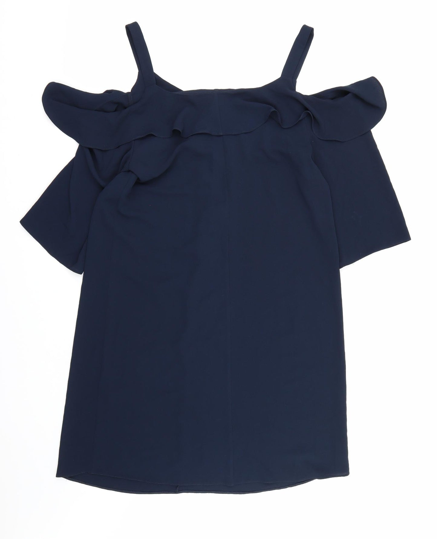 Evans Womens Blue  Chiffon A-Line  Size 14