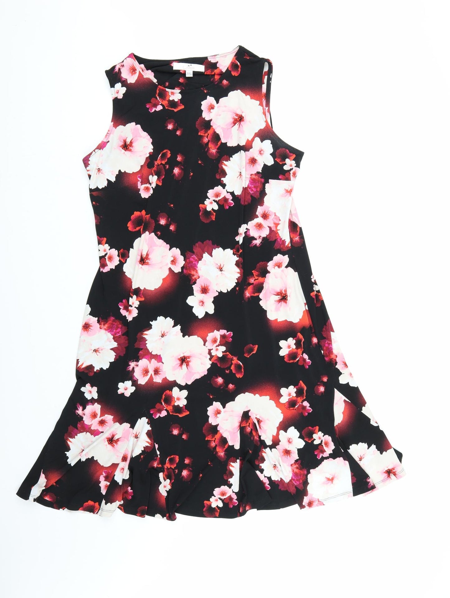 JULIPA Womens Black Floral  A-Line  Size 16