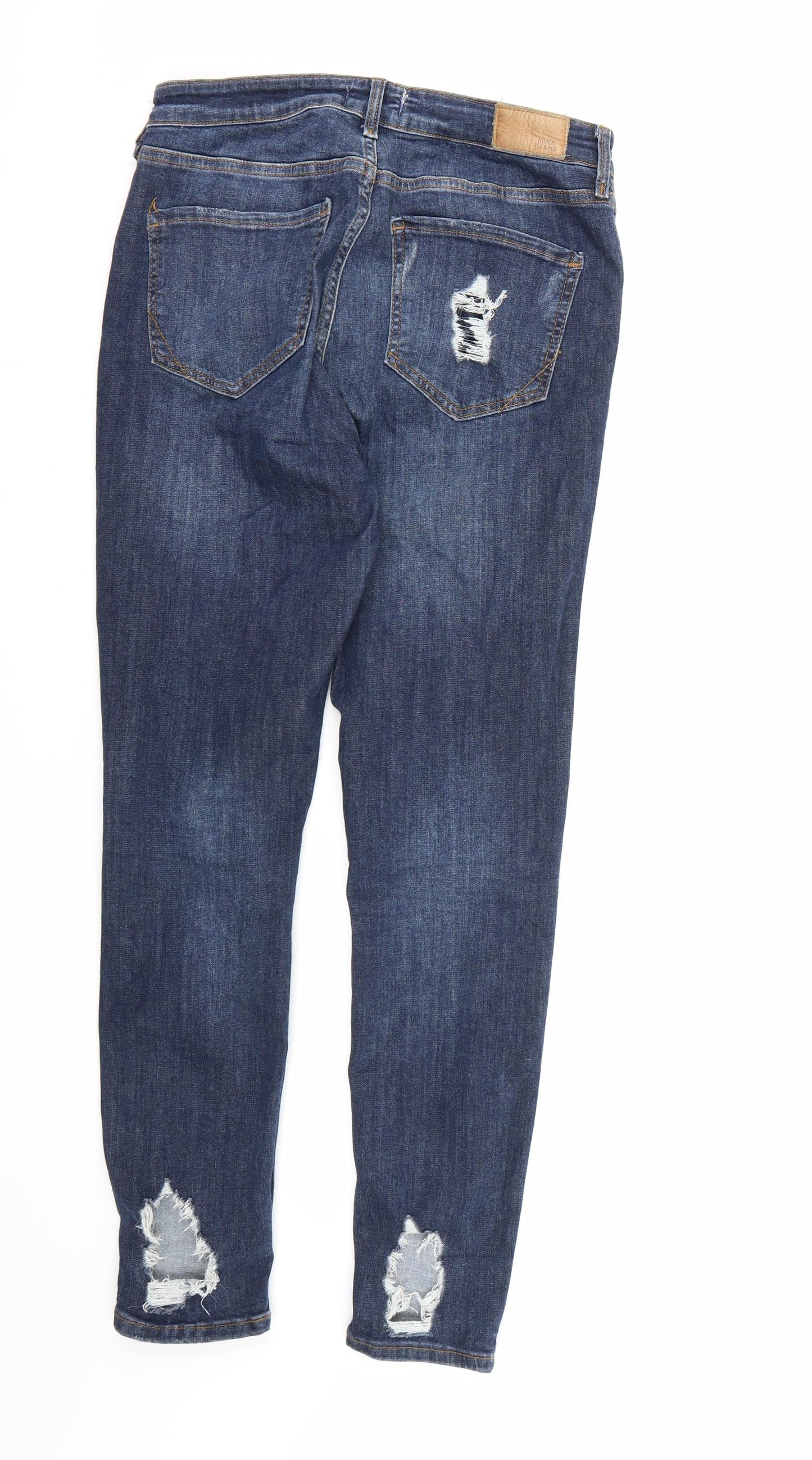 River Island Womens Blue  Denim Skinny Jeans Size 12 L27 in