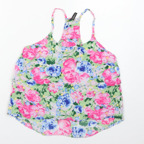 Divided by H&M Womens Multicoloured Floral Chiffon Camisole Tank Size 10