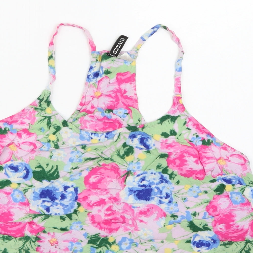 Divided by H&M Womens Multicoloured Floral Chiffon Camisole Tank Size 10
