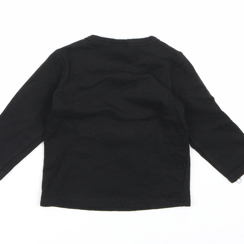 First Impressions Boys Black   Basic T-Shirt Size 12 Months