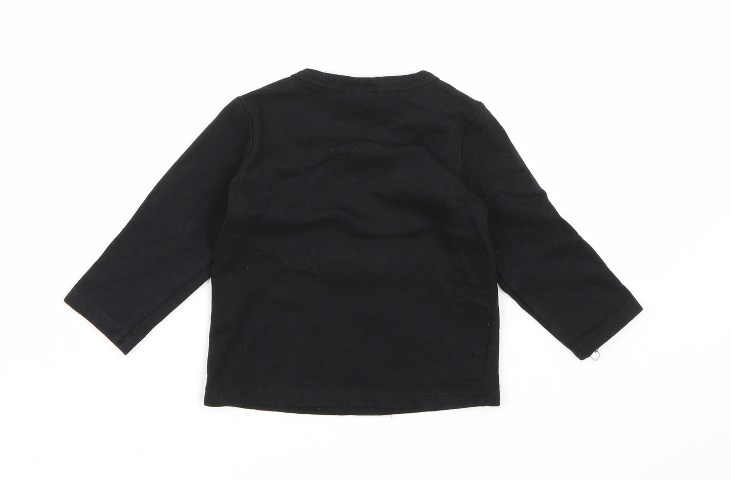 First Impressions Boys Black   Basic T-Shirt Size 12 Months