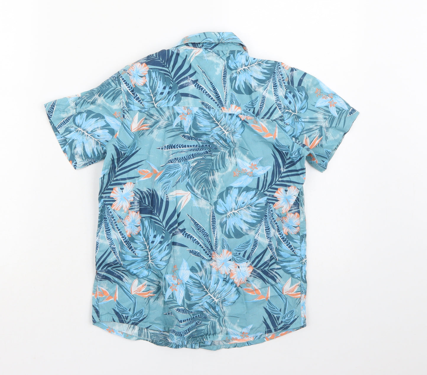Matalan Boys Blue Floral  Basic Button-Up Size 9 Years