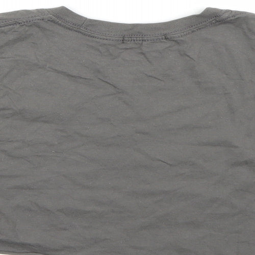 PRETTYLITTLETHING Womens Grey   Cropped T-Shirt Size S