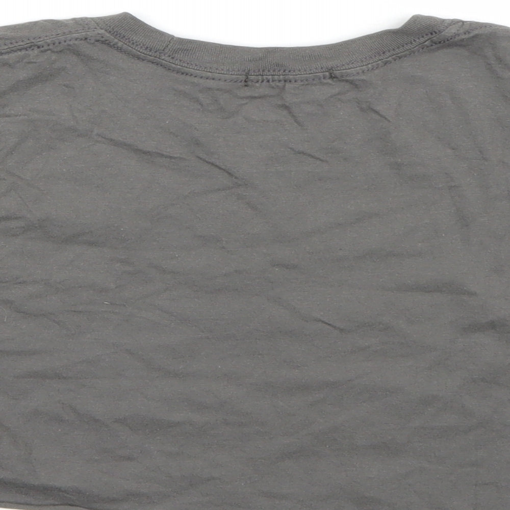 PRETTYLITTLETHING Womens Grey   Cropped T-Shirt Size S