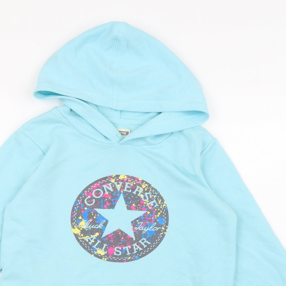 Converse Girls Blue  Jersey Pullover Hoodie Size 12-13 Years