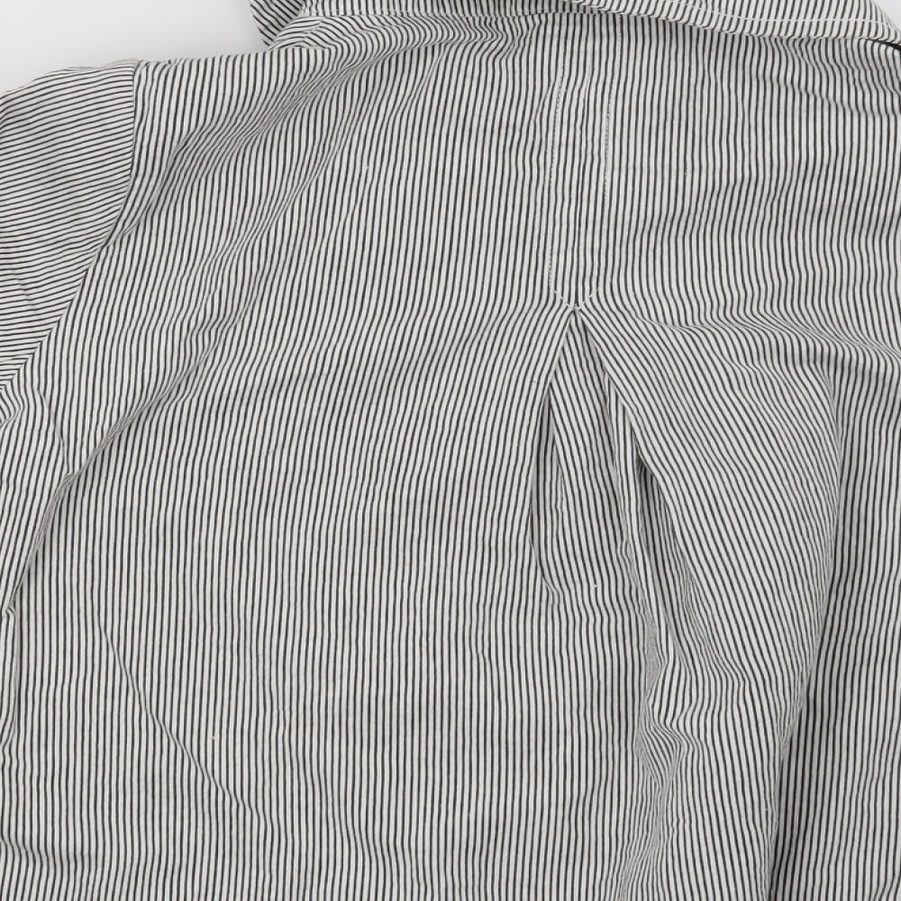 Marks and Spencer Womens White Striped  Jacket Blazer Size 14