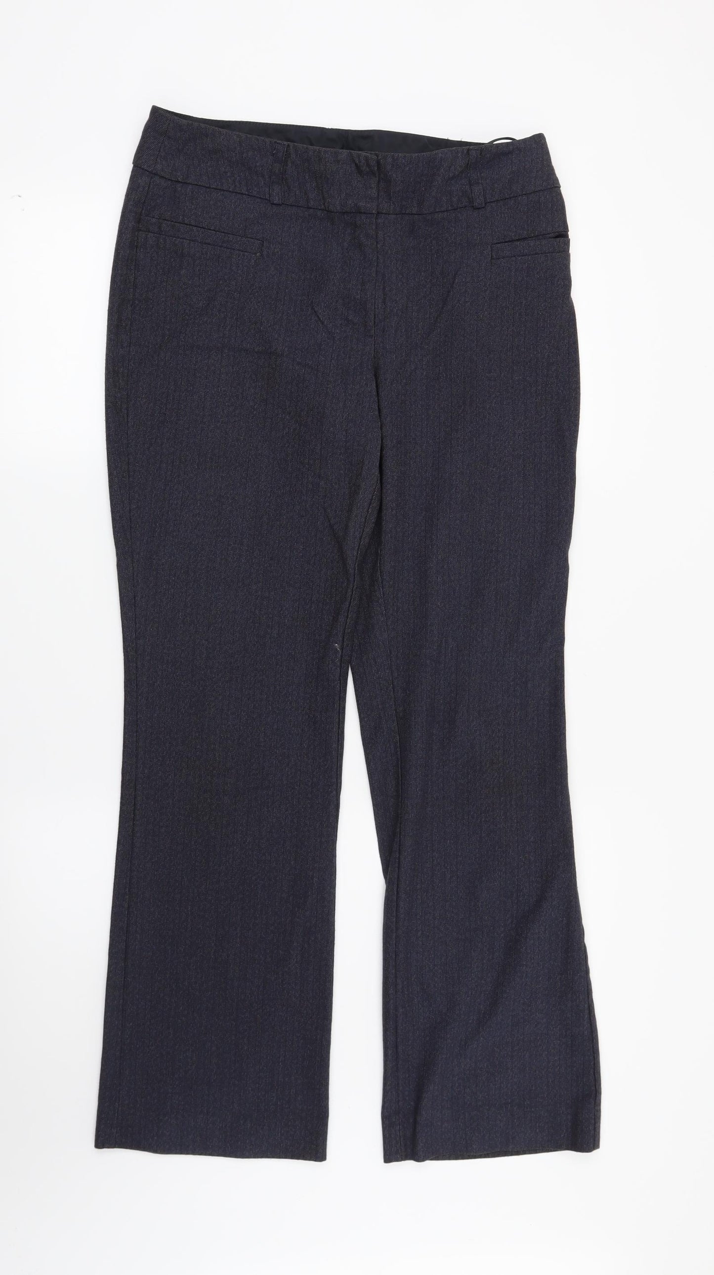 NEXT Womens Blue Striped  Trousers  Size 10 L30 in