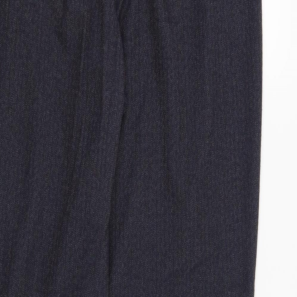NEXT Womens Blue Striped  Trousers  Size 10 L30 in