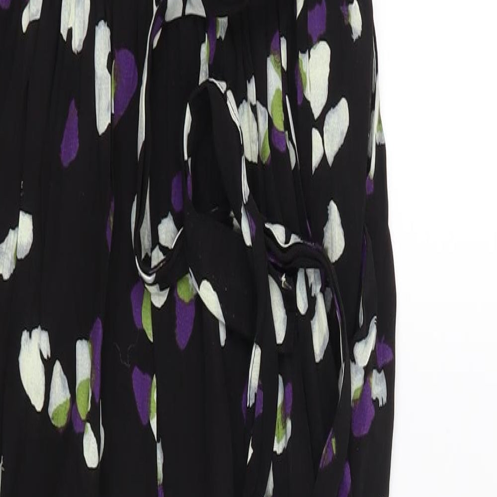 NEXT Womens Black Floral  Jumpsuit One-Piece Size 8
