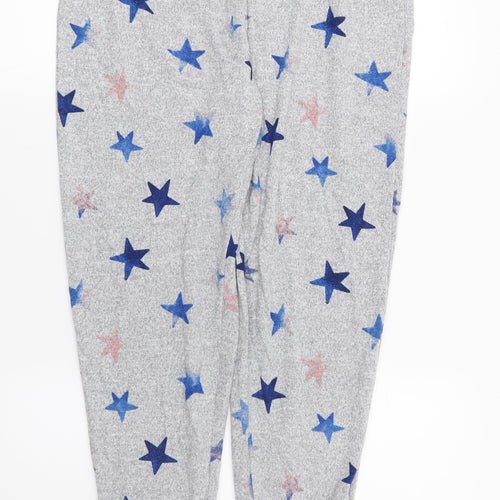 Debenhams Womens Grey Geometric  Top Pyjama Pants Size 10  - Star